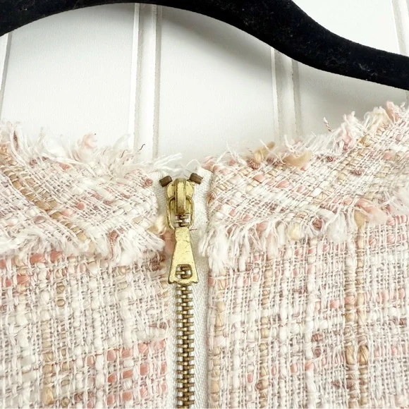 Nanette Lepore Size 12 Pink Tweed Dress - Picture 6 of 6